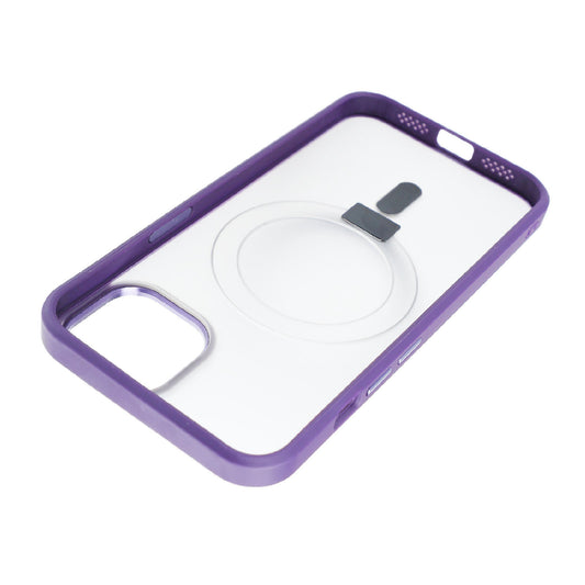 Phone Cover with Ring Holder Soft Magnetic Cover Phone Protective Cases for Magsafe Women Men Purple for IPhone14